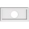 Ekena Millwork Rectangle Architectural Grade PVC Ceiling Medallion, 12"W x 6"H x 3"ID x 4"C x 1"P, One-Piece CMP12X6RE-03000 - alternate 1